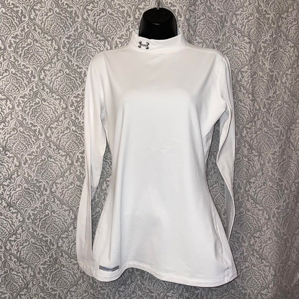 Under Armour White Size Large Cold Gear Longsleeve Shirt